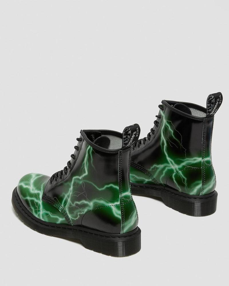 Dr Martens 1460 Flash Smooth Lær Snørestøvletter Dame Svarte | Norge 611MQZ